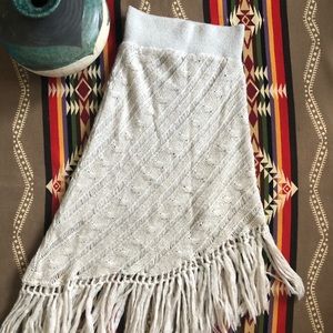 Free People crochet fringe skirt
